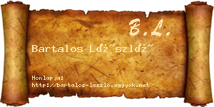 Bartalos László névjegykártya