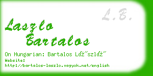 laszlo bartalos business card